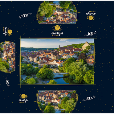 View of the old town on the Kocher 100 Jigsaw Puzzle box 3D Modell