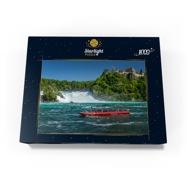 Round trip boats on the Rhine with view to the Rhine Falls to the castle Laufen 1000 Jigsaw Puzzle box view1