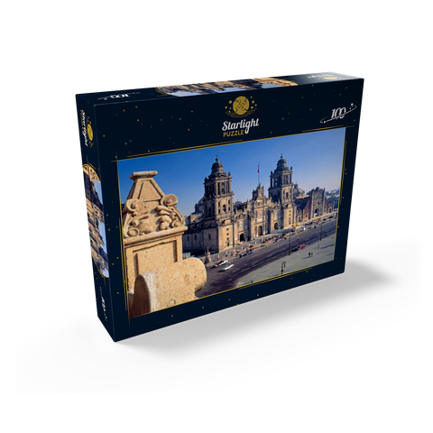 Cathedral at the Zocalo in the historic center of Mexico City 100 Jigsaw Puzzle box view1