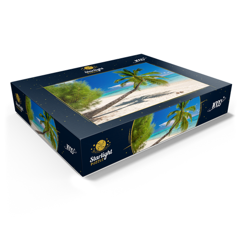 Palm beach on the island of Aitutaki, Cook Islands, South Seas 1000 Jigsaw Puzzle box view1