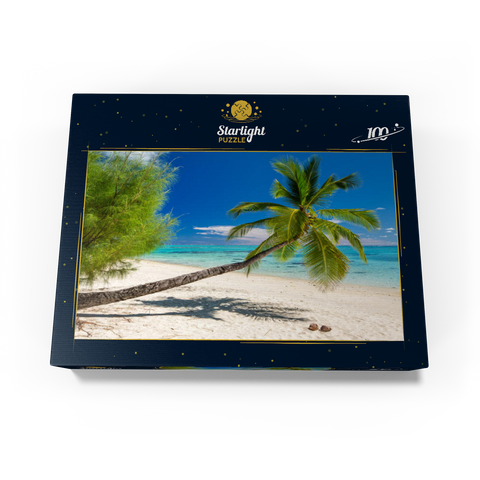 Palm beach on the island of Aitutaki, Cook Islands, South Seas 100 Jigsaw Puzzle box view1