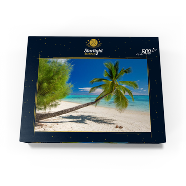 Palm beach on the island of Aitutaki, Cook Islands, South Seas 500 Jigsaw Puzzle box view1