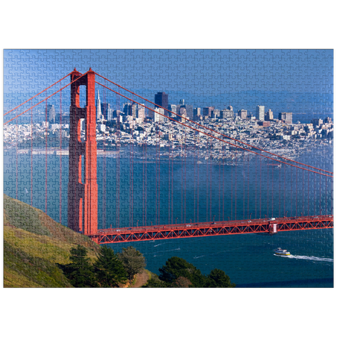 puzzleplate Golden Gate Bridge in front of San Francisco, California, USA 1000 Jigsaw Puzzle