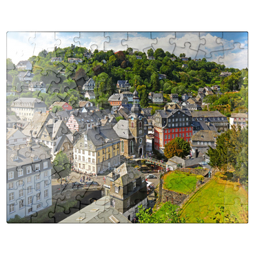 puzzleplate Old town with Protestant town church, Monschau 100 Jigsaw Puzzle