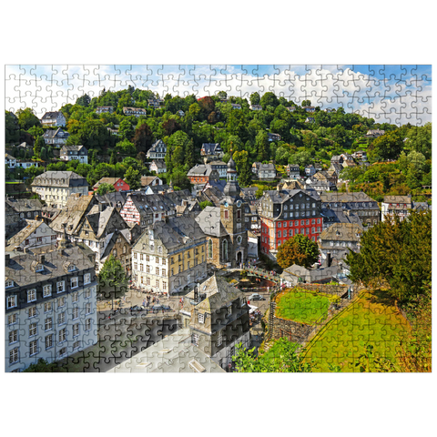 puzzleplate Old town with Protestant town church, Monschau 500 Jigsaw Puzzle