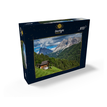 Farmhouse near Afers against Peitlerkofel (2675m), Aferer Geisler, Brixen, Dolomites, Trentino-South Tyrol 1000 Jigsaw Puzzle box view1