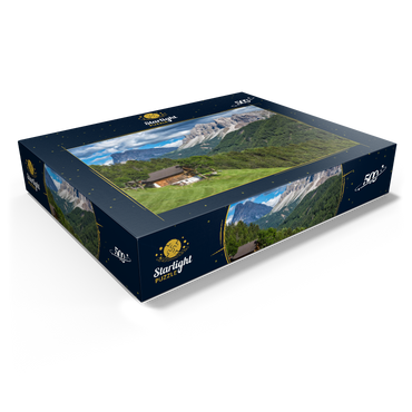 Farmhouse near Afers against Peitlerkofel (2675m), Aferer Geisler, Brixen, Dolomites, Trentino-South Tyrol 500 Jigsaw Puzzle box view1