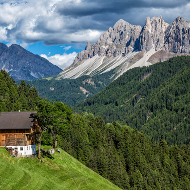 Farmhouse near Afers against Peitlerkofel (2675m), Aferer Geisler, Brixen, Dolomites, Trentino-South Tyrol 500 Jigsaw Puzzle 3D Modell