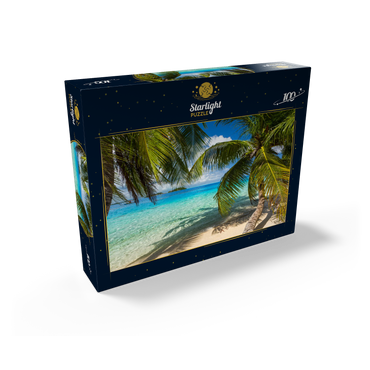 Palm Beach at Matira Point, Bora Bora Island, French Polynesia, South Seas 100 Jigsaw Puzzle box view1