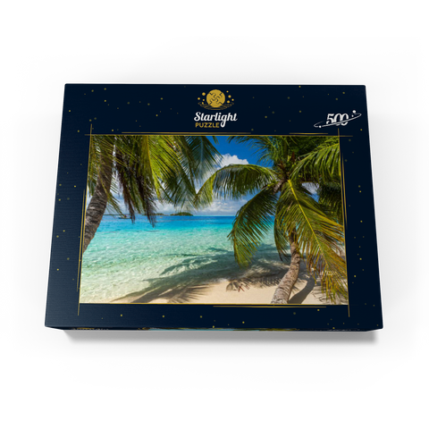 Palm Beach at Matira Point, Bora Bora Island, French Polynesia, South Seas 500 Jigsaw Puzzle box view1