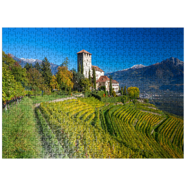 puzzleplate Lebenberg Castle, Cerms near Lana, Province of Bolzano, Trentino-Alto Adige, Italy 500 Jigsaw Puzzle
