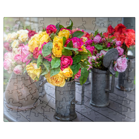 puzzleplate Roses at the rose market 100 Jigsaw Puzzle