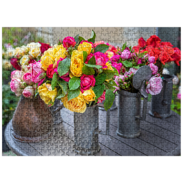 puzzleplate Roses at the rose market 500 Jigsaw Puzzle