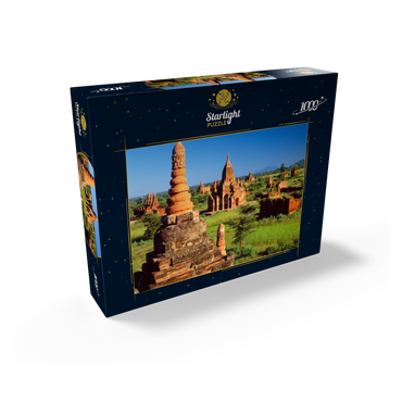 Pagodas in the southeast of the Bagan Plain, Mandalay, Myanmar (Burma) 1000 Jigsaw Puzzle box view1