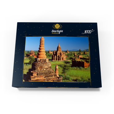 Pagodas in the southeast of the Bagan Plain, Mandalay, Myanmar (Burma) 1000 Jigsaw Puzzle box view1