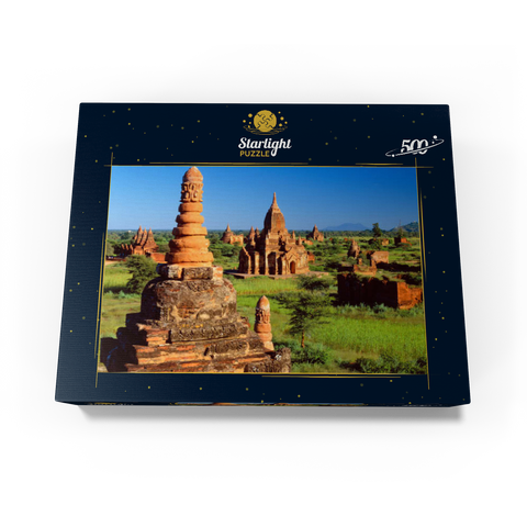 Pagodas in the southeast of the Bagan Plain, Mandalay, Myanmar (Burma) 500 Jigsaw Puzzle box view1