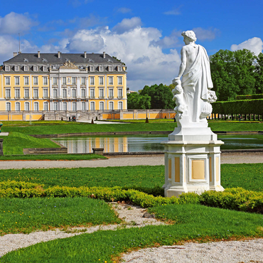 Augustusburg Castle Garden in Brühl between Cologne and Bonn, Germany 1000 Jigsaw Puzzle 3D Modell