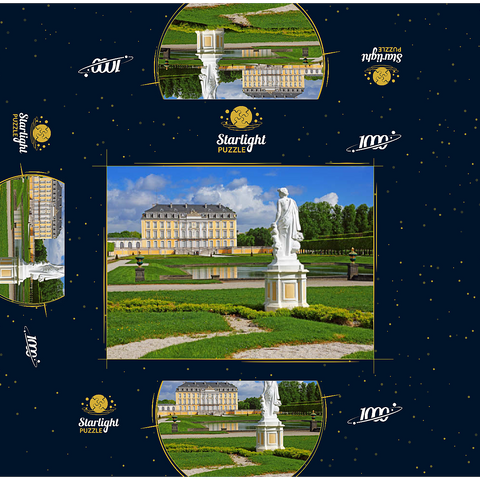 Augustusburg Castle Garden in Brühl between Cologne and Bonn, Germany 1000 Jigsaw Puzzle box 3D Modell