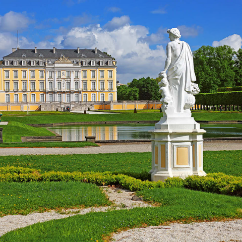 Augustusburg Castle Garden in Brühl between Cologne and Bonn, Germany 100 Jigsaw Puzzle 3D Modell