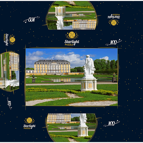 Augustusburg Castle Garden in Brühl between Cologne and Bonn, Germany 100 Jigsaw Puzzle box 3D Modell