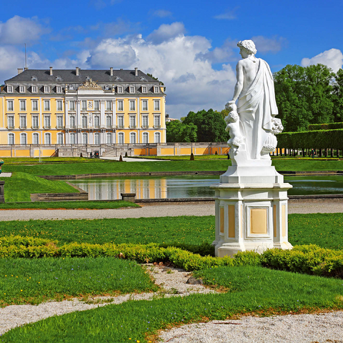 Augustusburg Castle Garden in Brühl between Cologne and Bonn, Germany 500 Jigsaw Puzzle 3D Modell