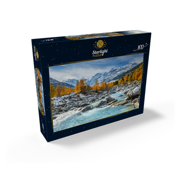 River Ova in Val Mortertsch with the Bernina Group 100 Jigsaw Puzzle box view1
