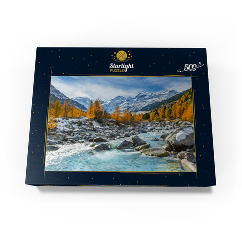 River Ova in Val Mortertsch with the Bernina Group 500 Jigsaw Puzzle box view1