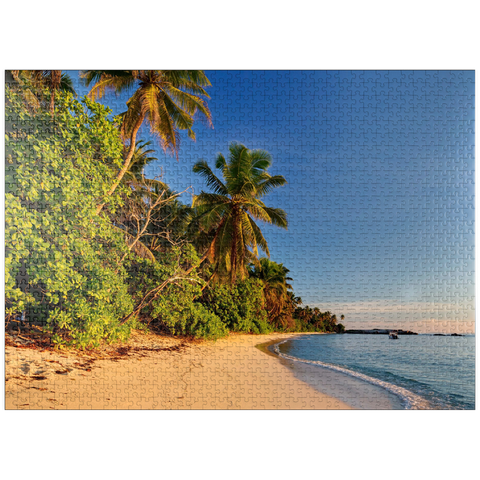 puzzleplate Beach Anse Forbans, East Coast, Mahe Island, Seychelles 1000 Jigsaw Puzzle