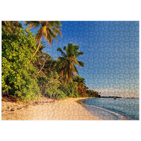 puzzleplate Beach Anse Forbans, East Coast, Mahe Island, Seychelles 500 Jigsaw Puzzle