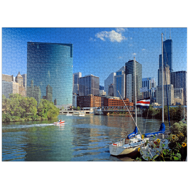 puzzleplate Chicago skyline, Illinois, USA 1000 Jigsaw Puzzle