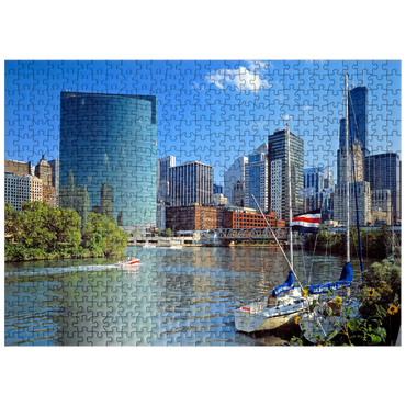 puzzleplate Chicago skyline, Illinois, USA 500 Jigsaw Puzzle