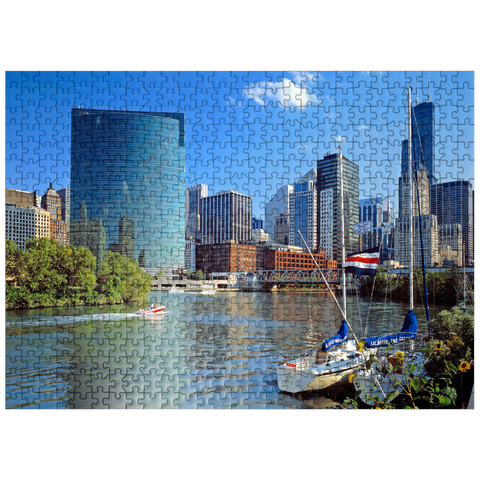 puzzleplate Chicago skyline, Illinois, USA 500 Jigsaw Puzzle