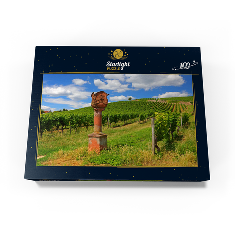 Wayside shrine in the vineyard near Johannisberg Castle in Geisenheim am Rhein, Rheingau, Hesse, Germany 100 Jigsaw Puzzle box view1