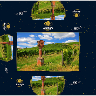 Wayside shrine in the vineyard near Johannisberg Castle in Geisenheim am Rhein, Rheingau, Hesse, Germany 100 Jigsaw Puzzle box 3D Modell