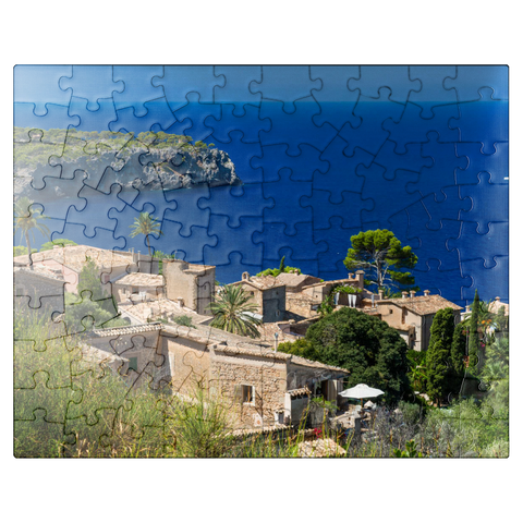 puzzleplate View over Lluc Alcari into Cala de Deia, Mallorca, Balearic Islands, Spain 100 Jigsaw Puzzle