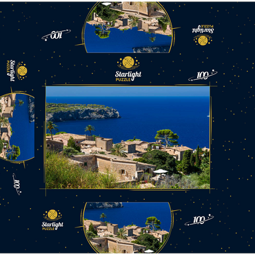 View over Lluc Alcari into Cala de Deia, Mallorca, Balearic Islands, Spain 100 Jigsaw Puzzle box 3D Modell