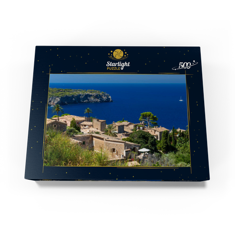 View over Lluc Alcari into Cala de Deia, Mallorca, Balearic Islands, Spain 500 Jigsaw Puzzle box view1