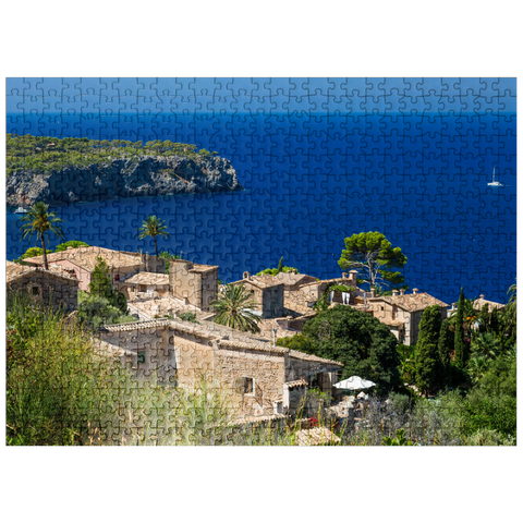 puzzleplate View over Lluc Alcari into Cala de Deia, Mallorca, Balearic Islands, Spain 500 Jigsaw Puzzle