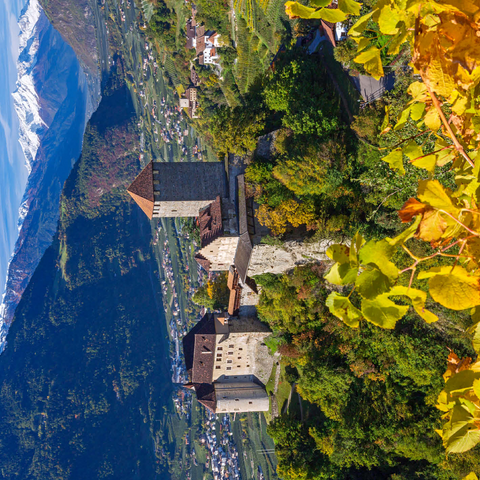 Castle Tyrol against Stelvio National Park, Dorf Tirol near Merano, Province of Bolzano, Trentino-Alto Adige 500 Jigsaw Puzzle 3D Modell