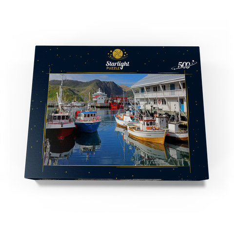 Fishing harbor in Honningsvag, Mageröya Island, Finnmark, Norway 500 Jigsaw Puzzle box view1