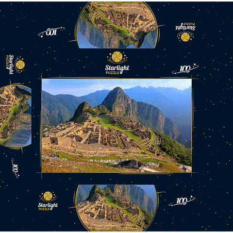 Inca Fortress Machu Picchu over Urubamba Valley, Cusco, Urubamba Province, Peru 100 Jigsaw Puzzle box 3D Modell