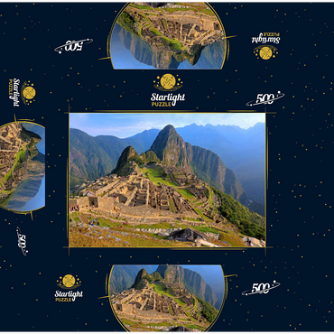 Inca Fortress Machu Picchu over Urubamba Valley, Cusco, Urubamba Province, Peru 500 Jigsaw Puzzle box 3D Modell