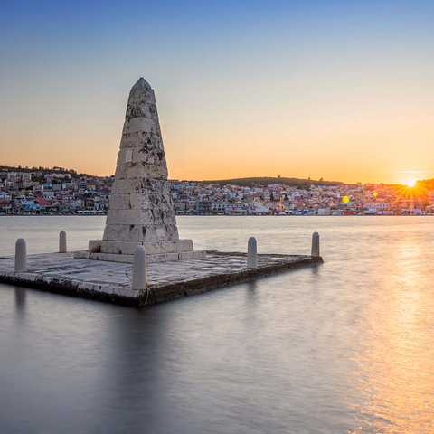 Obelisk in Argostoli bay in the sunset, Kefalonia island, Ionian Islands, Greece 500 Jigsaw Puzzle 3D Modell