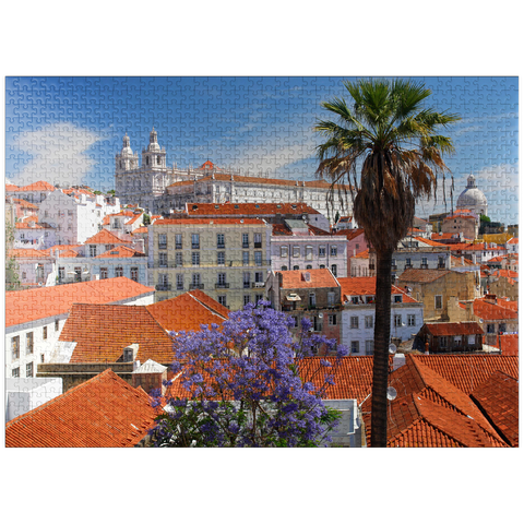 puzzleplate Alfama district, Lisbon, Estremadura, Lisboa, Portugal 1000 Jigsaw Puzzle