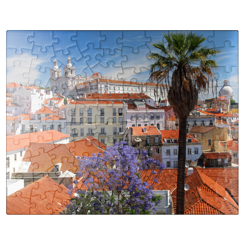 puzzleplate Alfama district, Lisbon, Estremadura, Lisboa, Portugal 100 Jigsaw Puzzle
