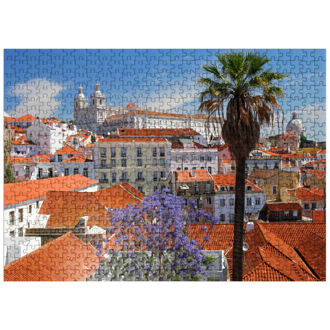 puzzleplate Alfama district, Lisbon, Estremadura, Lisboa, Portugal 500 Jigsaw Puzzle