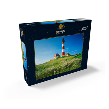 Lighthouse in Wadden Sea National Park, Westerhever, Germany 1000 Jigsaw Puzzle box view1