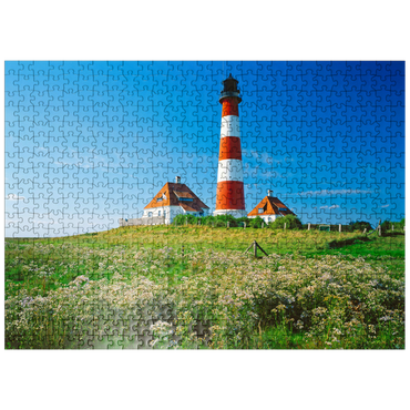 puzzleplate Lighthouse in Wadden Sea National Park, Westerhever, Germany 500 Jigsaw Puzzle