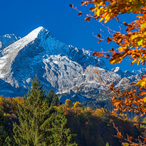 Alpspitze (2628m) in autumn, Garmisch-Partenkirchen 1000 Jigsaw Puzzle 3D Modell