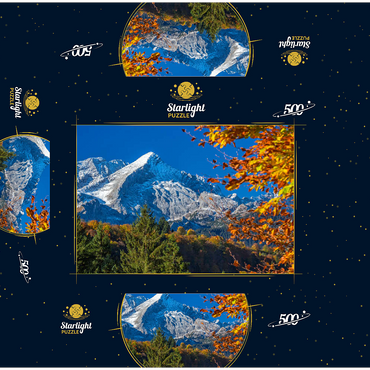 Alpspitze (2628m) in autumn, Garmisch-Partenkirchen 500 Jigsaw Puzzle box 3D Modell
